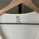 Free People  Intimately White Long Sleeve Bodysuit Medium Photo 2