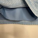 Ann Taylor Chambray Embroidered Eyelet Tie Waist Pencil Skirt, Size 16 Photo 10