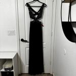 Mac Duggal Black Beaded Cut Out Gown Size 0 Photo 1