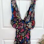 Slate + Willow Dress Size S M Cross Strap Floral Deep Vneck Tiered Skirt Photo 5