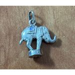 Vintage‎ 925 Silver LUCKY TRUNK UP Circus ELEPHANT Charm Photo 1