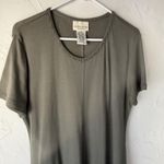 Faded Glory  Dress Vintage 90s Large Green Moss Maxi Short Slv Knit Cottage‎ Photo 1