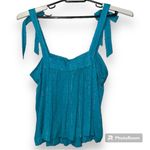 Rose + Olive  sz large tank top ties on shoulder adjustable elastic stretch back Photo 9