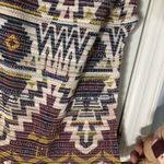 Xhilaration Boho Aztec western print shirt tassel detail  women’s size medium Photo 8
