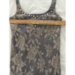 Jessica Howard Y2K Lace Midi Dress Sz 6 Gray Gold Metallic Whimsigoth Fairy Grunge Babydoll * Photo 12