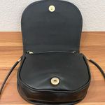 Vintage Unbranded Black Quilted Leather Medusa Sunburst Medallion Crossbody Bag Photo 4