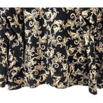 Style & Co Velour Track Jacket 2X Plus Size Black Brown Floral Y2K AOP Grunge Whimsigoth‎ Photo 7