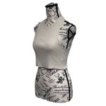 Aerie Beige Ribbed Crop Top Women’s Small Granola Girl Coastal Beach Casual Photo 2