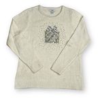 Croft & Barrow Christmas Metallic Sequin Present Shimmer Sweater Medium Photo 13