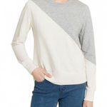 Summersalt  Gray and Cream Color Block Women's Sweater | Sz L Photo 0