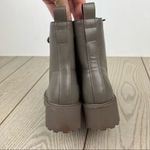 Olivia Miller Crystal Lace Front Combat Boot 6.5 Light Grey Faux Leather $105 Photo 6