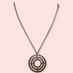 Liz & Co Vintage 80’s metallic circle pendant necklace  Photo 1