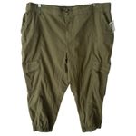 Sonoma  Goods for Life‎ Capri Pants 24W Plus Utility Green Stretch Pull On Women Photo 2
