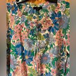 J.Crew Cotton Tie-Front Gathered Sleeves Ruffle Top in Fairy Floral Size XS Photo 3