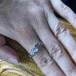 Natural Aquamarine Sterling Silver Ring Size 9.75 Photo 3