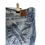 BKE  Medium Wash Mid-Rise Boot Cut Denim Jeans With Some Wear On Hems Photo 5