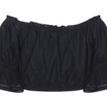 Tory Burch  Black Embroidered Peasant top size XL Photo 1