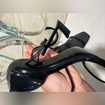 YSL Yves Saint Laurent opyum leather Black Sculptural Heel Sandals Photo 7