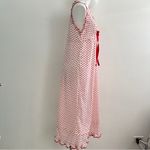Vintage 1960s Barbizon Seraphim Batiste Red & White Floral Long Nightgown Medium Photo 7