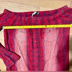 Paper Crane 🏷️🏷️ Red flannel faux distressing dress Medium Photo 8