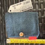 Peanuts Blue Denim Pass Case with Button and Zipper close Photo 1