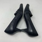 Naturalizer Black Leather Kitten Heel Pump Loafer Square Toe Y2K Size 8 Classic Photo 4