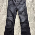 J.Crew  Billie Demi Boot Crop Jeans Dark Wash Button Fly Raw Hem Women Size 27 Photo 0