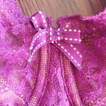 Chantelle  Elegant Magenta Floral Chic Feminine Lace Bra Size 32DD Photo 2