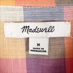 Madewell  Short Sleeve Hilltop Shirt in Rainbow Check Plaid Print Size Medium Photo 4