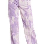 Free People New Pants 26 Corduroy Tie Dye Reese Pitched Straight Cord Purple Photo 0