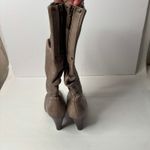 Guess Y2K Faux Leather Slouchy Heeled Boots Taupe Brown 6 Mid Calf Photo 6