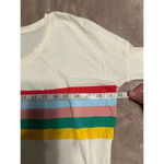 EXPRESS  One Eleven Cropped Sweater Size Small Striped Cream Vibrant Photo 4