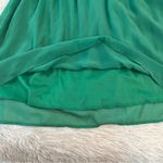 Miami  Green Crochet Trim Boho Peasant Dress Size M Cottagecore Chic Photo 9