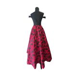 Sherri Hill Laura Marano Collection FORMAL Dress Red/Black ROSES Floral Size 0 Photo 11