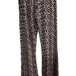 Missguided Women's Size 4 Brown Leopard Print Jersey Flare Pants Casual Photo 10