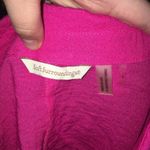 Soft Surroundings bright pink semi sheer hem tunic, mother of Pearl buttons Photo 2