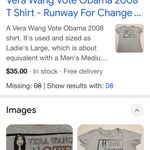 Vera Wang RARE VINTAGE  2008 OBAMA SHIRT  Photo 6