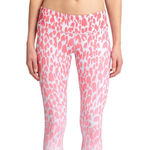 Alo Yoga  Leggings‎ Women's Size L Coral Pink White Ombre Animal Print Activewear Photo 0
