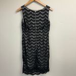 Under Armour Anthropologie Tabitha Petites Black Scalloped Crochet Shift Dress Size 6P Photo 1