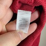 J. Jill Red Corduroy Woman’s Hooded Pullover Blouse Size Medium Photo 4