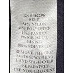 Connected Apparel Dress Womens 10 Black Gold Chevron Metallic Belted A-Line Photo 5