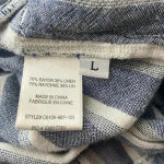 Anthropologie CLOTH & STONE‎ Ruffle Sleeveless Crossover Romper Zuma Beach Stripe Size L Large Photo 13