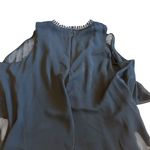 Kobi Halperin Black Sleeveless Dress Embroidered Flowy Top Size Large Women's Photo 7