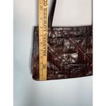Vintage Eel Skin Hong Kong Shoulder Purse 8x12" Brown Photo 5