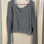 Cute Blue Cropped Sweater Size L Photo 0