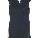 Studio M Alesia Dress Cap Sleeve Scoop Neck Ruched Mini Black Large Photo 0