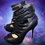 Bebe  brand black strappy ankle platform he… Photo 1
