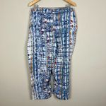 Tolani  Collection Pants Womens Large Blue Print Pull On Wide Leg Pockets Relaxed Photo 7