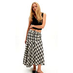 Free People After You Set Black Plaid size L Photo 2