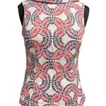 Boden Sleeveless Floral Martha Peplum Rollneck Top Size 4 Photo 4